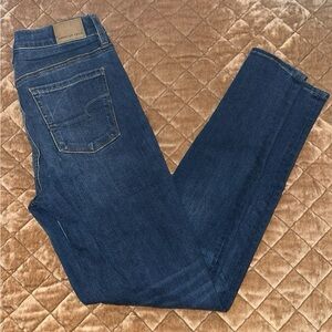American Eagle 360 next level stretch dark wash skinny jeans